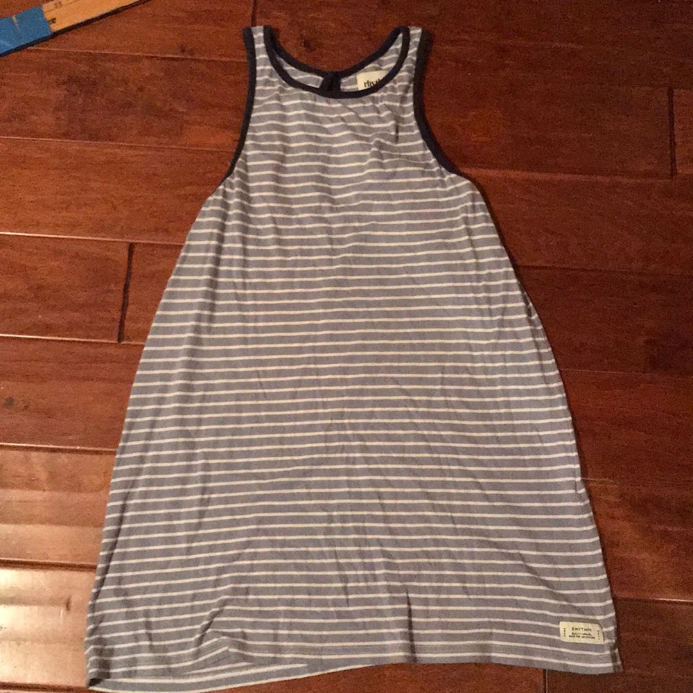 Rhythm blue striped tank dress